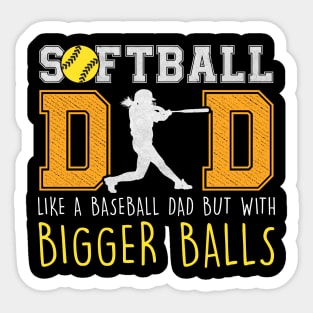 Funny Softball Dad Sticker